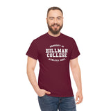 Hillman College Athletic Dept.: White Lettering Unisex Short Sleeve Tee