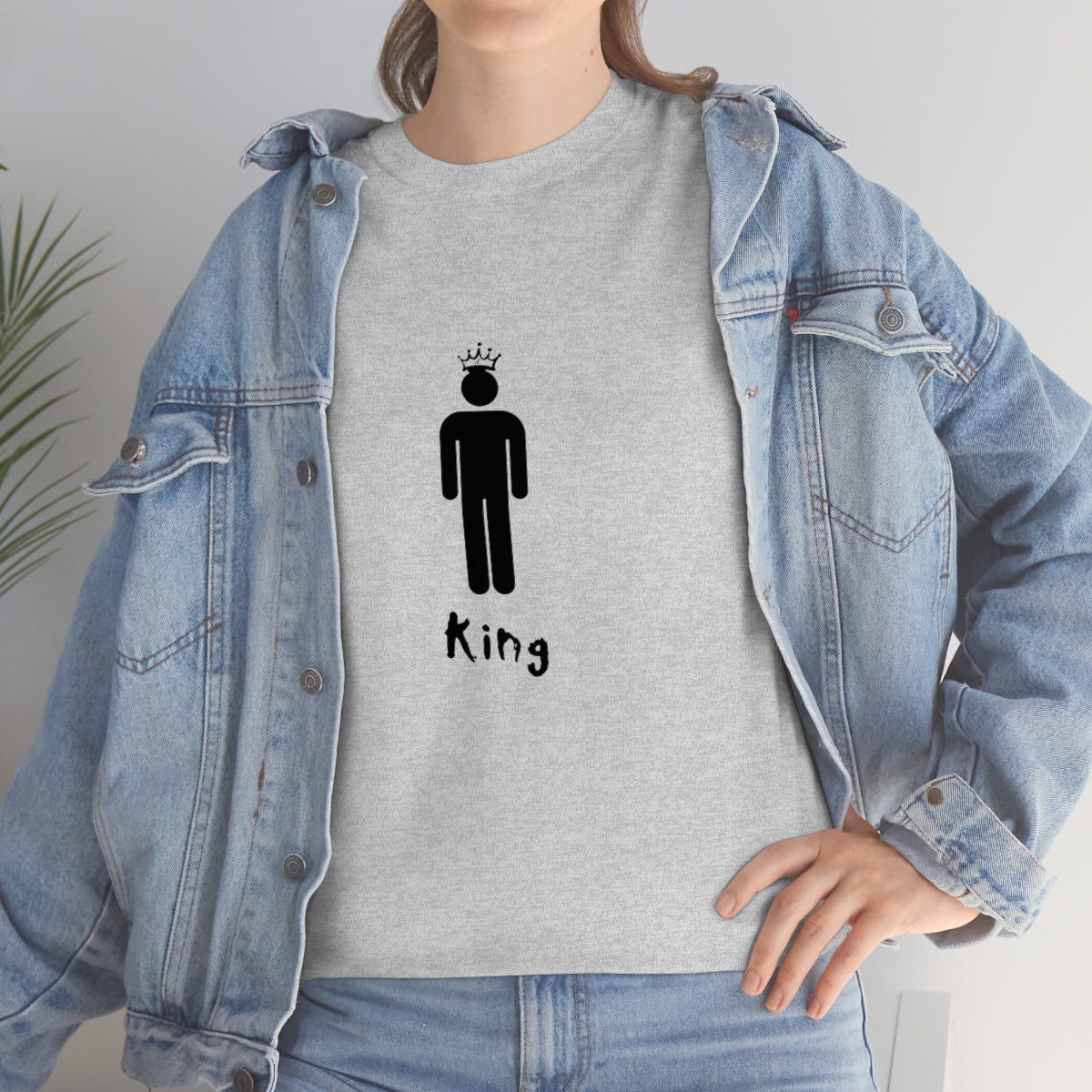 King Silhouette (Dark) Inspirational Heavy Cotton Tee