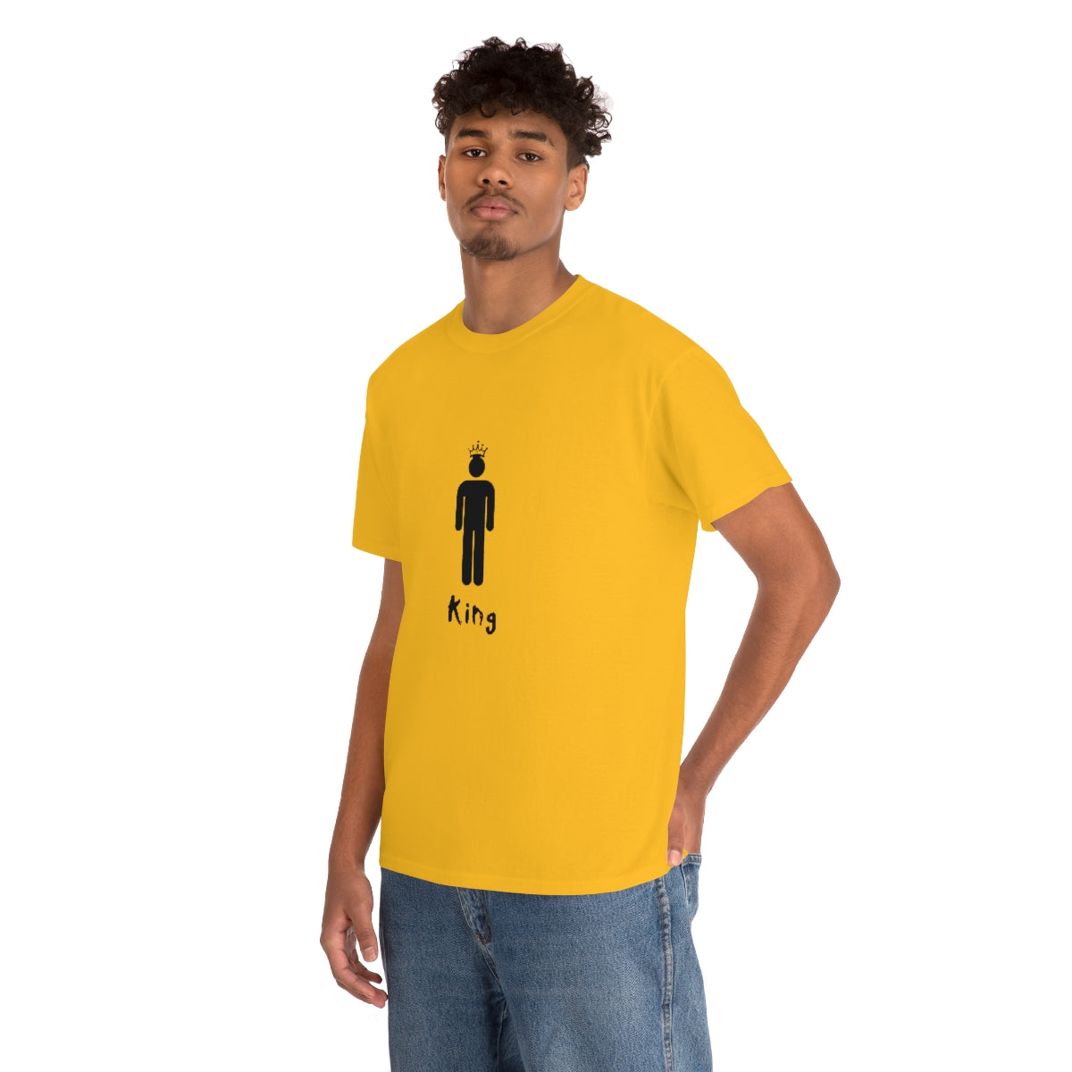 King Silhouette (Dark) Inspirational Heavy Cotton Tee