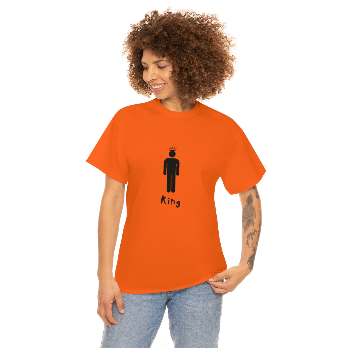 King Silhouette (Dark) Inspirational Heavy Cotton Tee