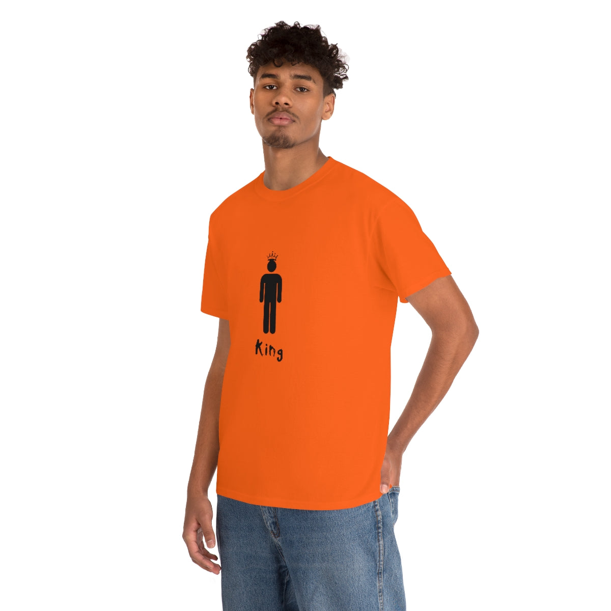 King Silhouette (Dark) Inspirational Heavy Cotton Tee