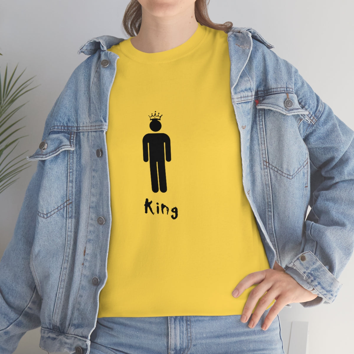 King Silhouette (Dark) Inspirational Heavy Cotton Tee