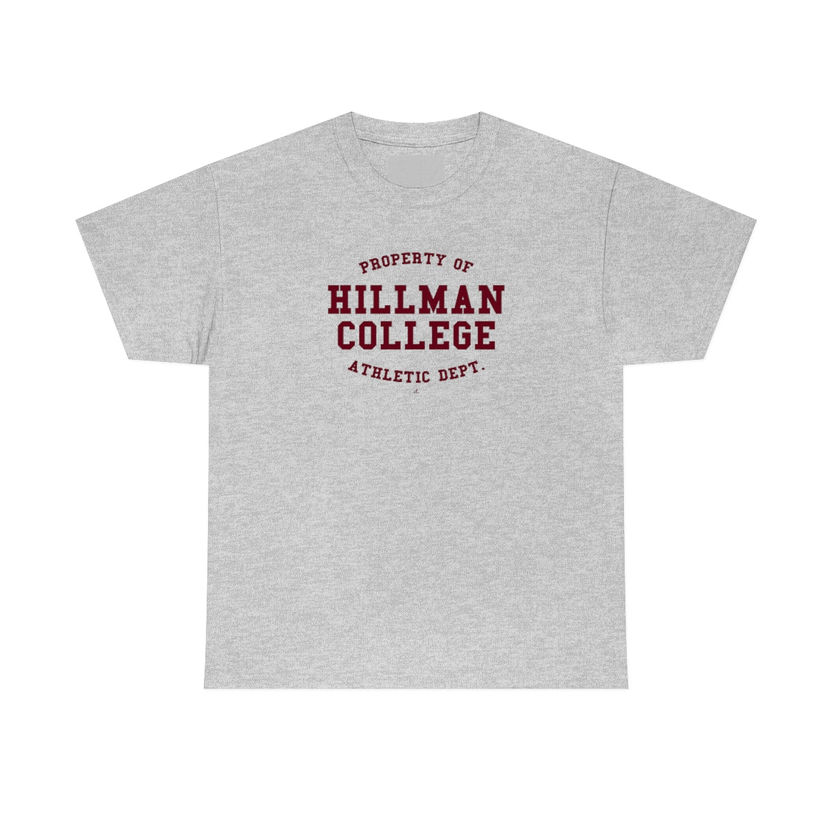 Hillman College: Maroon Lettering Unisex Short Sleeve Tee