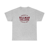 Hillman College: Maroon Lettering Unisex Short Sleeve Tee
