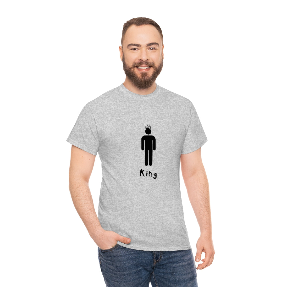 King Silhouette (Dark) Inspirational Heavy Cotton Tee