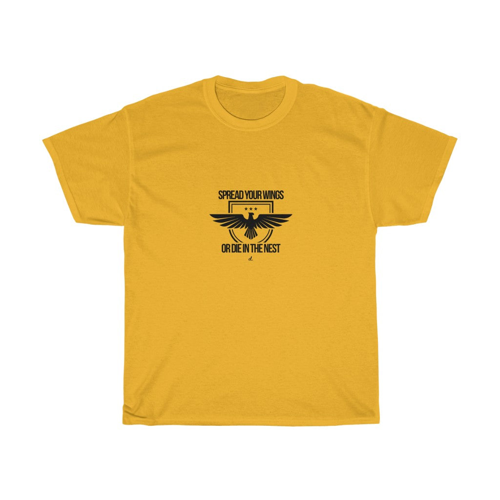Spread Your Wings: Black Lettering Unisex Short Sleeve Tee