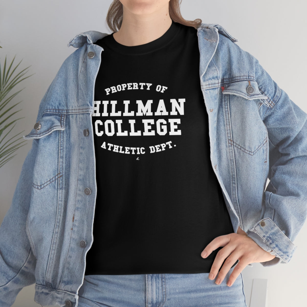Hillman College Athletic Dept.: White Lettering Unisex Short Sleeve Tee