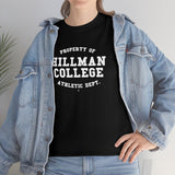 Hillman College Athletic Dept.: White Lettering Unisex Short Sleeve Tee