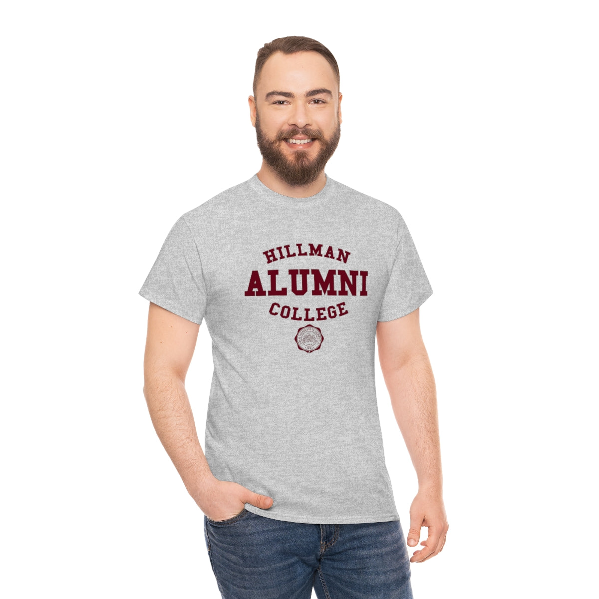 Hillman Alumni: Maroon Lettering Unisex Short Sleeve Tee