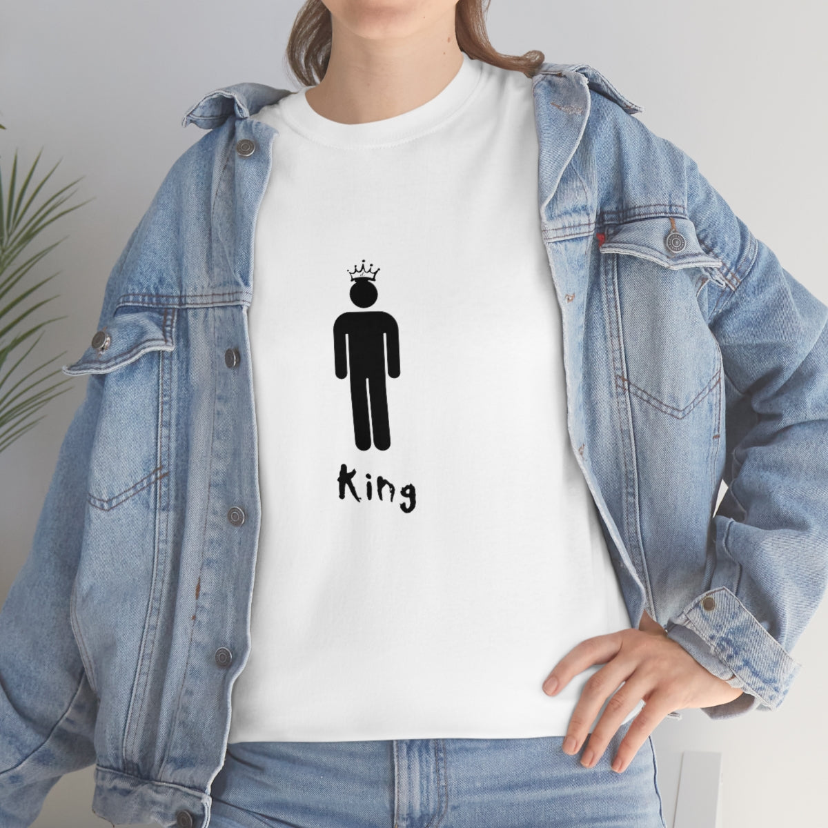 King Silhouette (Dark) Inspirational Heavy Cotton Tee