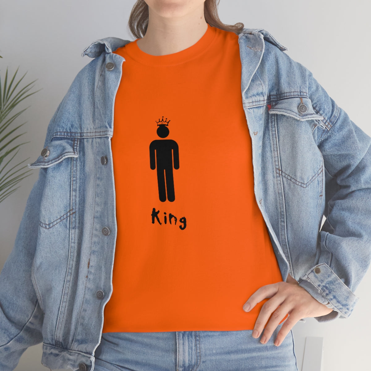 King Silhouette (Dark) Inspirational Heavy Cotton Tee