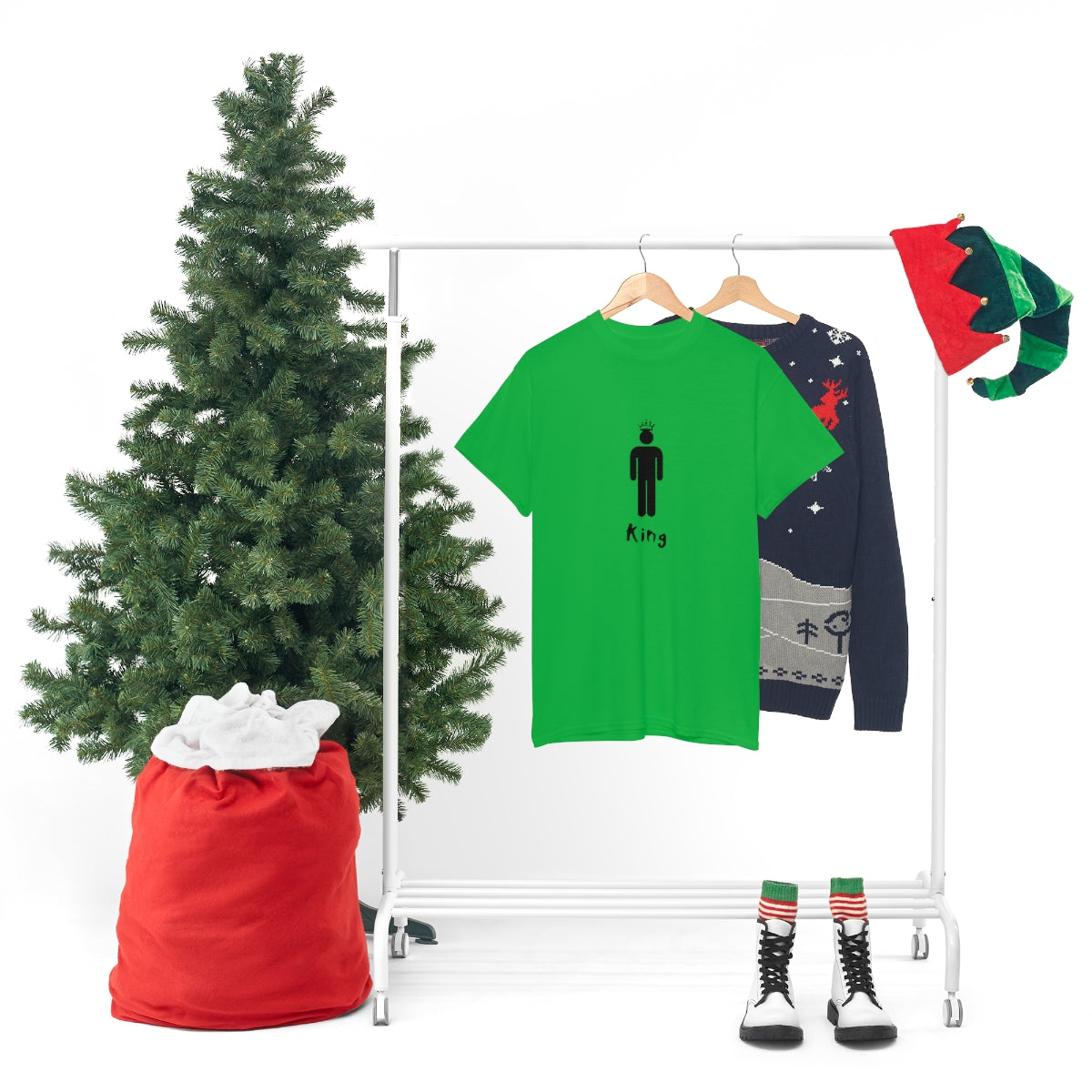 King Silhouette (Dark) Inspirational Heavy Cotton Tee