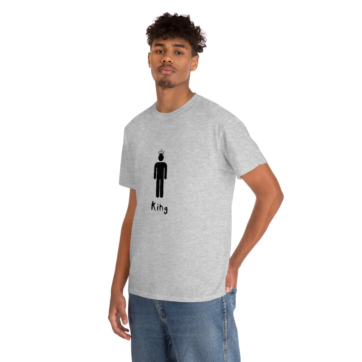 King Silhouette (Dark) Inspirational Heavy Cotton Tee