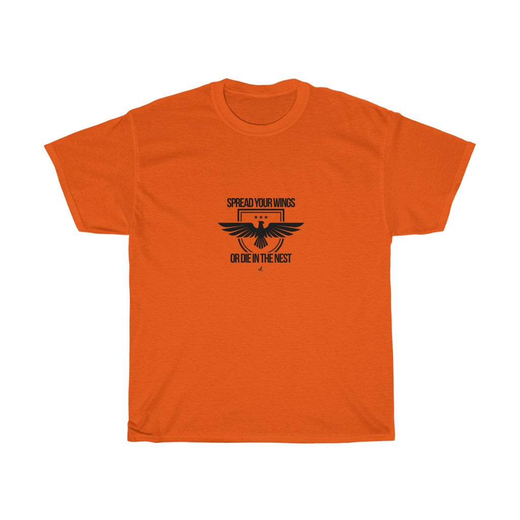 Spread Your Wings: Black Lettering Unisex Short Sleeve Tee