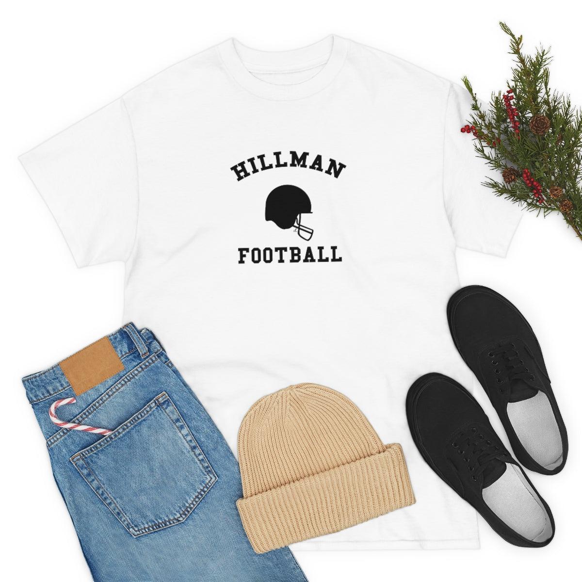 Hillman Football: Black Lettering Unisex Short Sleeve Tee