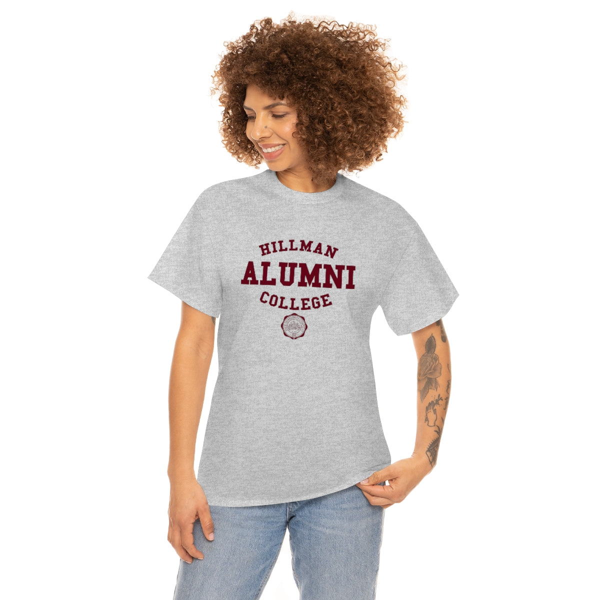 Hillman Alumni: Maroon Lettering Unisex Short Sleeve Tee