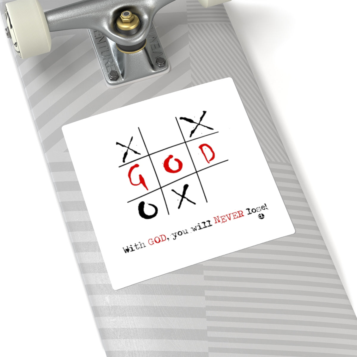 Tic-Tac-Toe Inspirational: Square Stickers