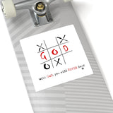 Tic-Tac-Toe Inspirational: Square Stickers