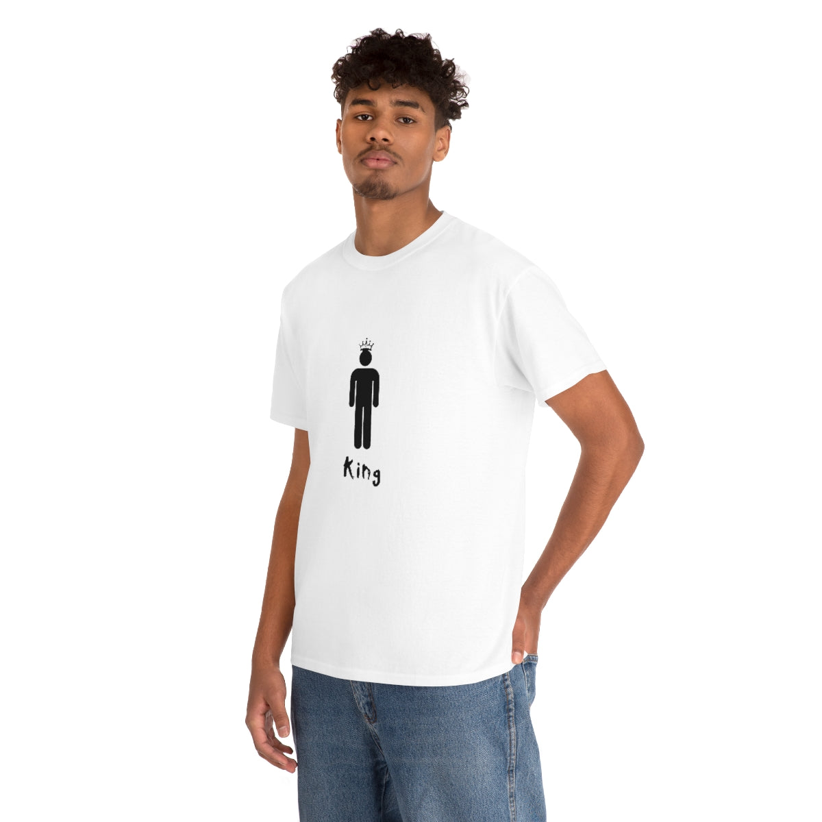 King Silhouette (Dark) Inspirational Heavy Cotton Tee