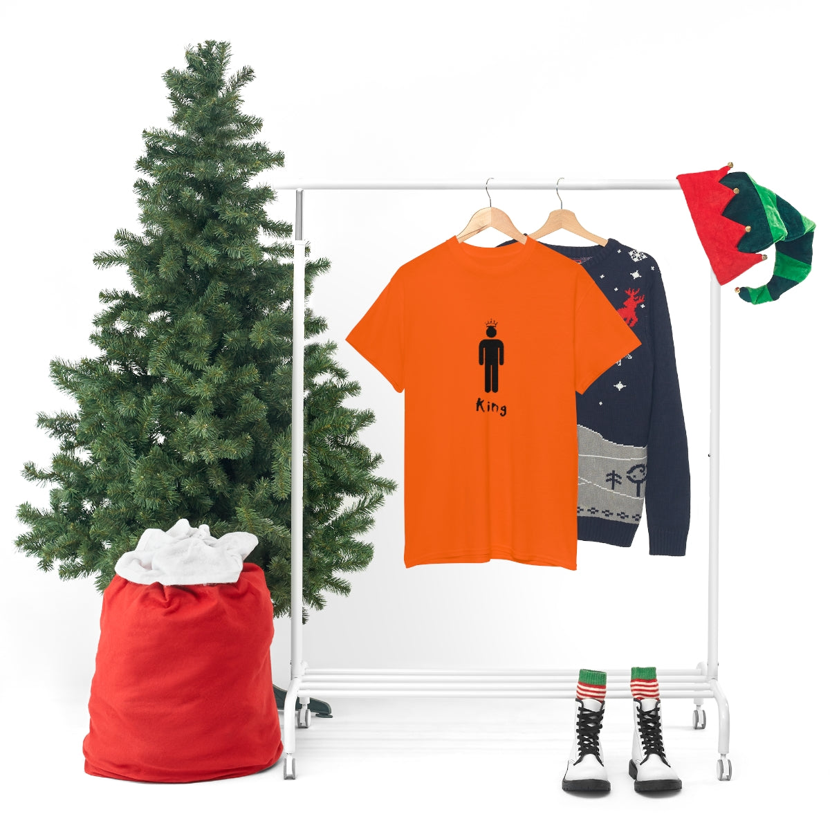 King Silhouette (Dark) Inspirational Heavy Cotton Tee
