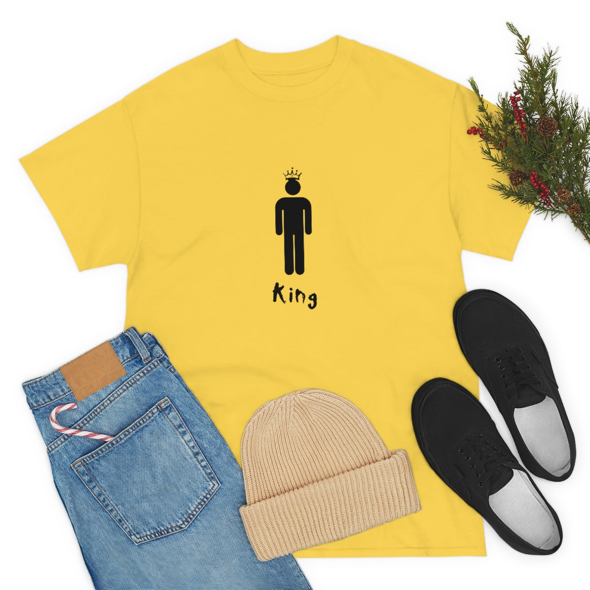 King Silhouette (Dark) Inspirational Heavy Cotton Tee