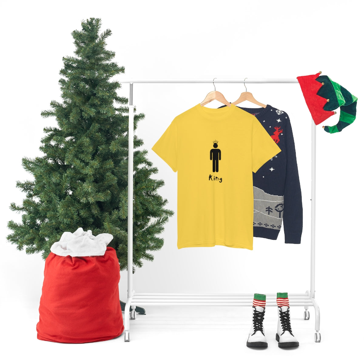 King Silhouette (Dark) Inspirational Heavy Cotton Tee
