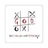 Tic-Tac-Toe Inspirational: Square Stickers