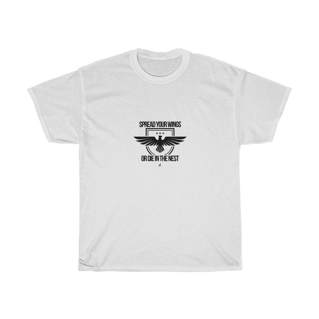 Spread Your Wings: Black Lettering Unisex Short Sleeve Tee