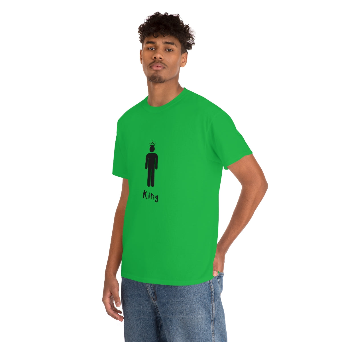 King Silhouette (Dark) Inspirational Heavy Cotton Tee