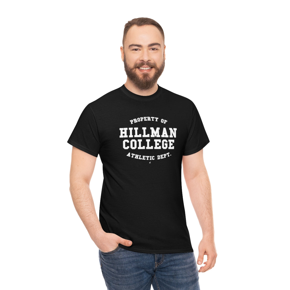 Hillman College Athletic Dept.: White Lettering Unisex Short Sleeve Tee