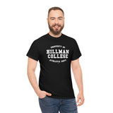 Hillman College Athletic Dept.: White Lettering Unisex Short Sleeve Tee
