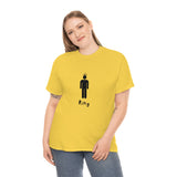 King Silhouette (Dark) Inspirational Heavy Cotton Tee
