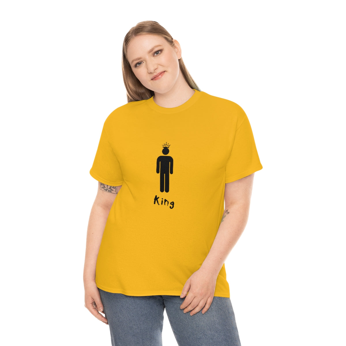 King Silhouette (Dark) Inspirational Heavy Cotton Tee