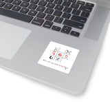 Tic-Tac-Toe Inspirational: Square Stickers
