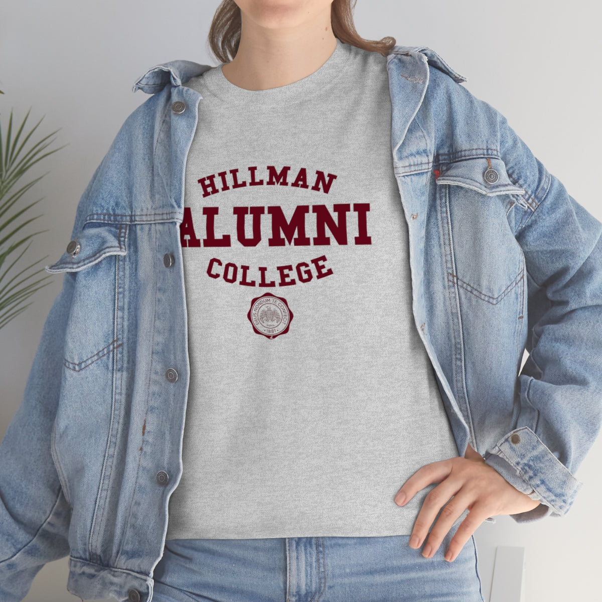Hillman Alumni: Maroon Lettering Unisex Short Sleeve Tee