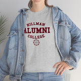 Hillman Alumni: Maroon Lettering Unisex Short Sleeve Tee