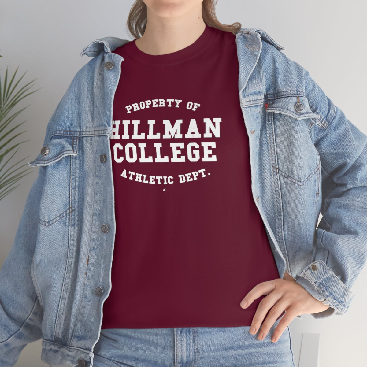 Hillman College Athletic Dept.: White Lettering Unisex Short Sleeve Tee
