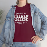 Hillman College Athletic Dept.: White Lettering Unisex Short Sleeve Tee