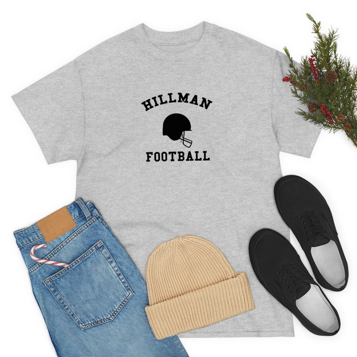 Hillman Football: Black Lettering Unisex Short Sleeve Tee