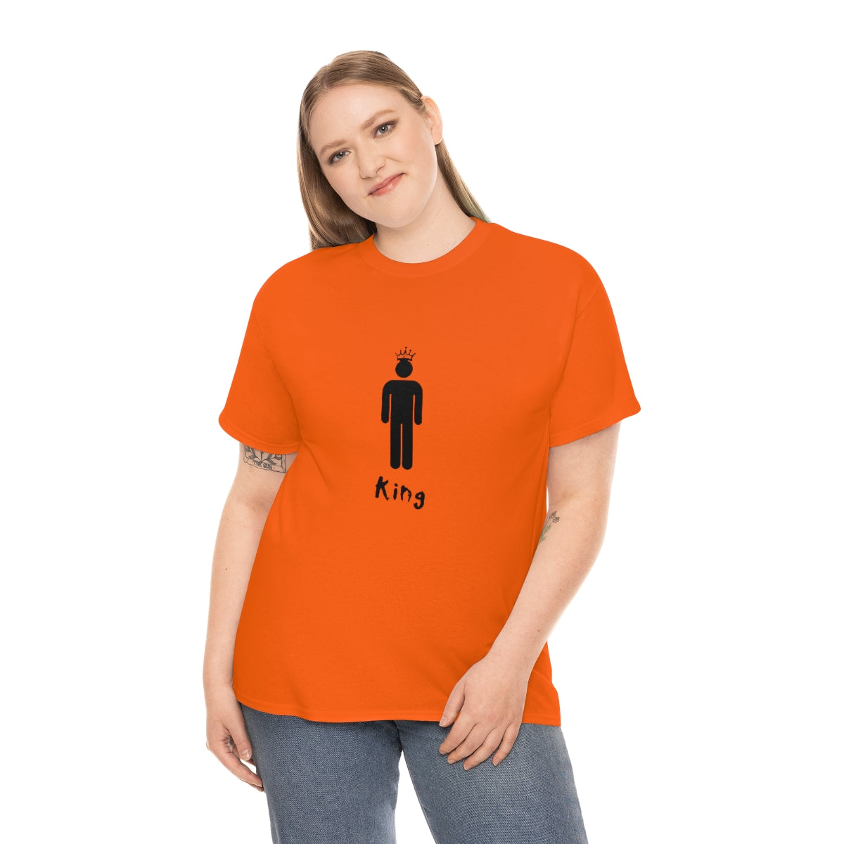 King Silhouette (Dark) Inspirational Heavy Cotton Tee