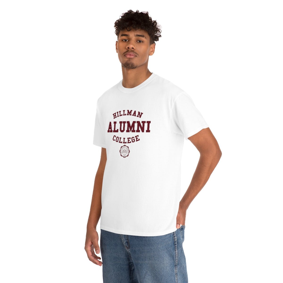 Hillman Alumni: Maroon Lettering Unisex Short Sleeve Tee