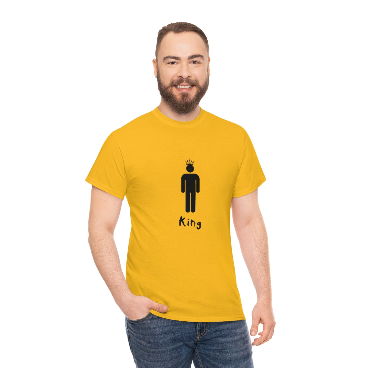 King Silhouette (Dark) Inspirational Heavy Cotton Tee
