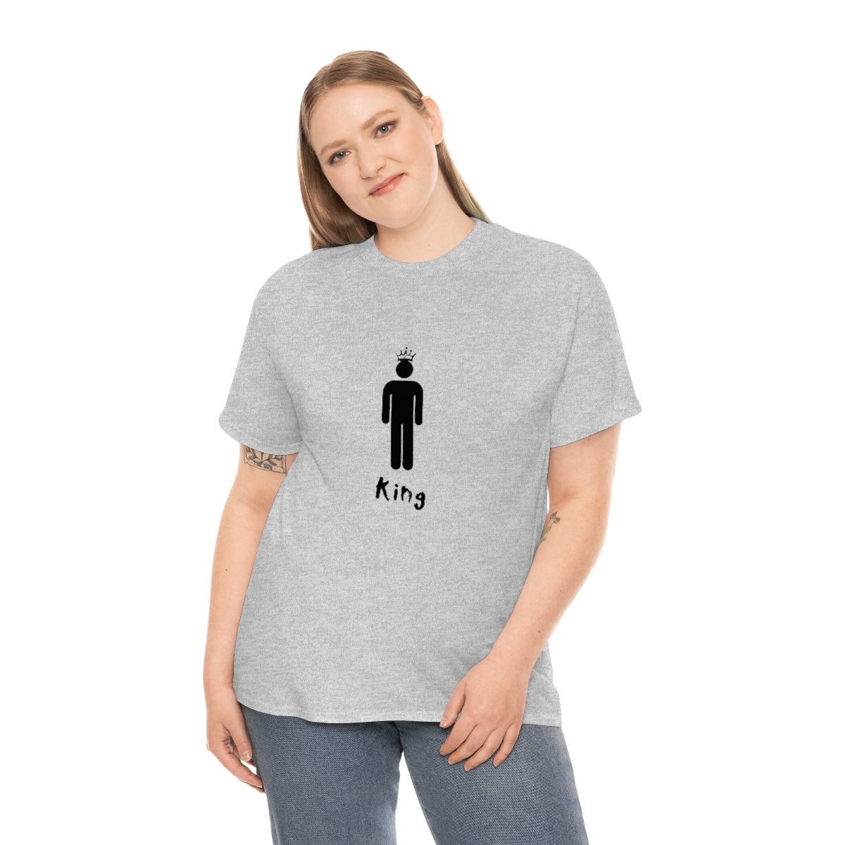 King Silhouette (Dark) Inspirational Heavy Cotton Tee