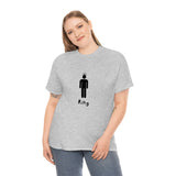 King Silhouette (Dark) Inspirational Heavy Cotton Tee