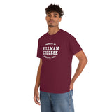 Hillman College Athletic Dept.: White Lettering Unisex Short Sleeve Tee