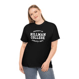 Hillman College Athletic Dept.: White Lettering Unisex Short Sleeve Tee