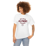 Hillman Alumni: Maroon Lettering Unisex Short Sleeve Tee