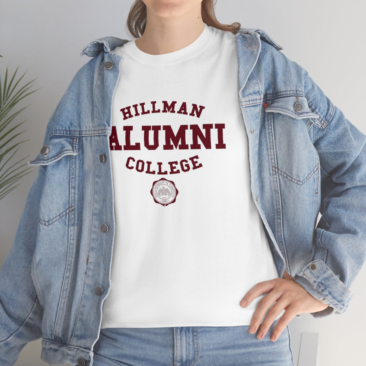 Hillman Alumni: Maroon Lettering Unisex Short Sleeve Tee