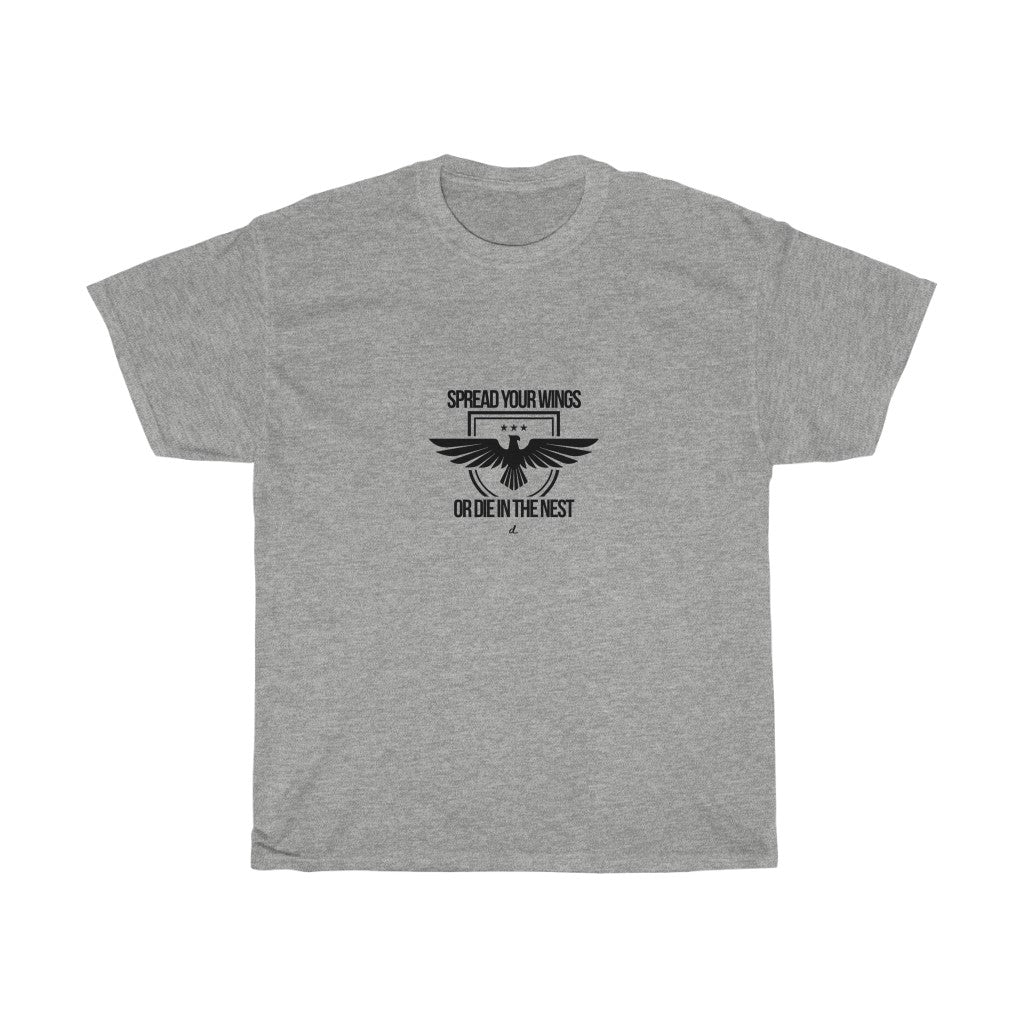 Spread Your Wings: Black Lettering Unisex Short Sleeve Tee