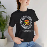 Cheeseburger Ministries Inspirational: White lettering Short Sleeve Tee